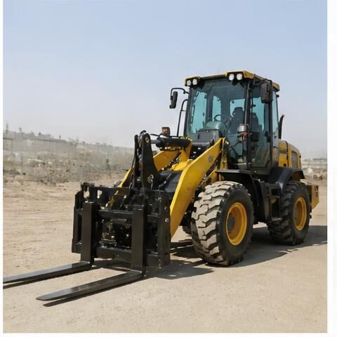 Small Wheel Loader with Forks