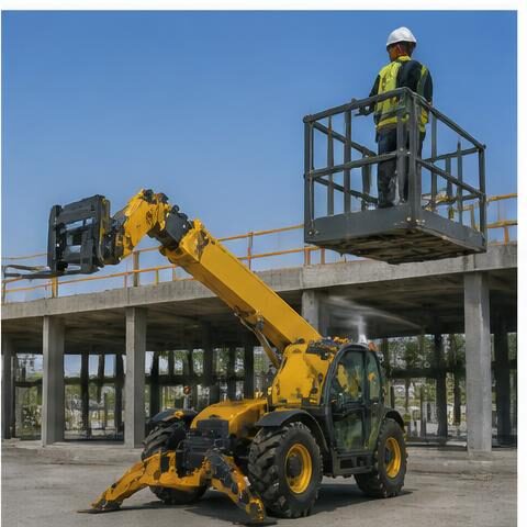 Telehandler with Man Basket