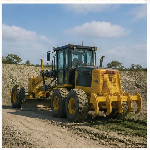 Motor Grader with Ripper